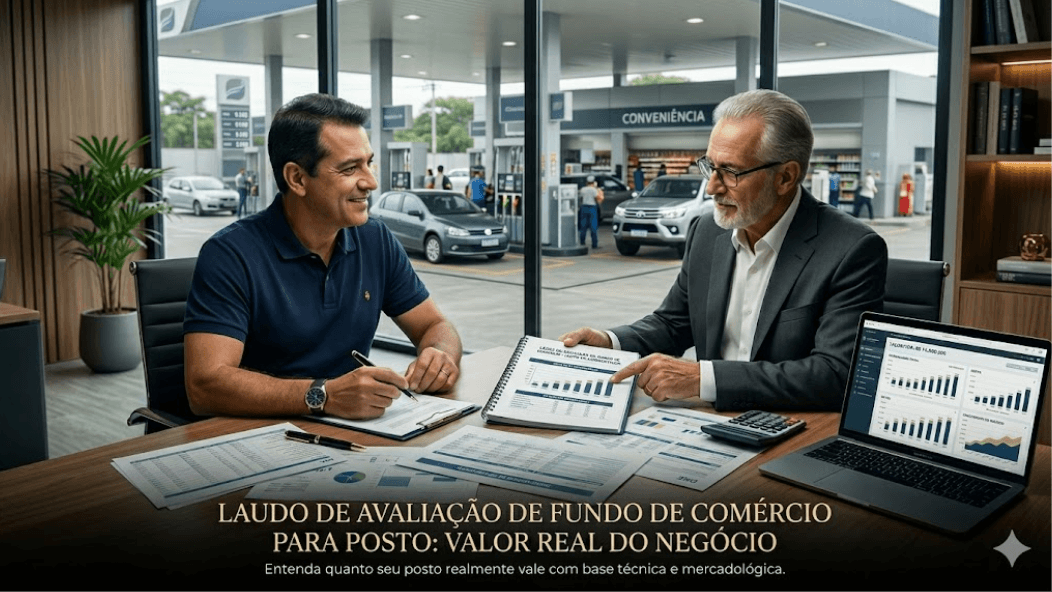 Laudo de avaliação de fundo de comércio para posto: valor real do negócio