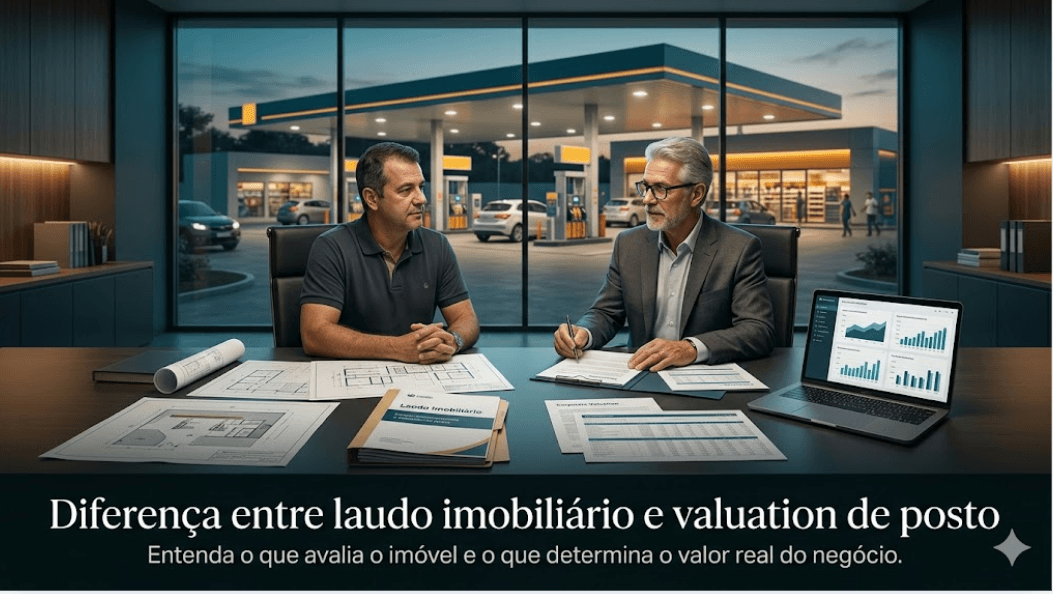 Diferença entre laudo imobiliário e valuation de posto