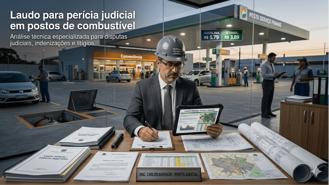 Laudo para perícia judicial em postos de combustível