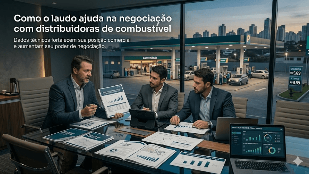 Como o laudo ajuda na negociação com distribuidoras de combustível