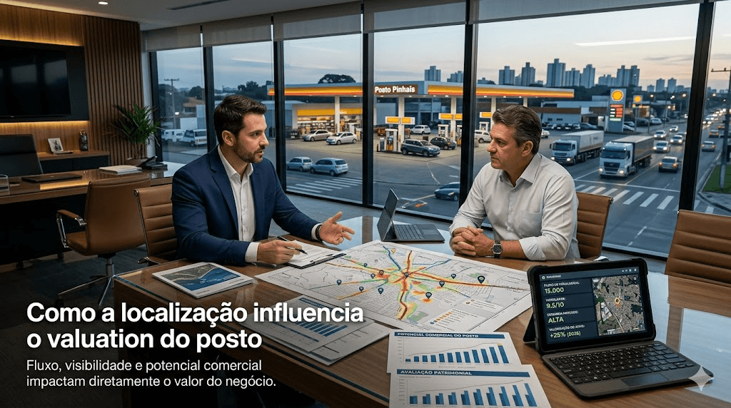 Como a localização influencia o valuation do posto