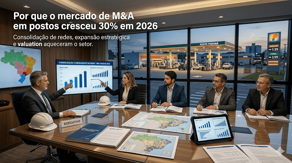 Por que o mercado de M&A em postos cresceu 30% em 2026