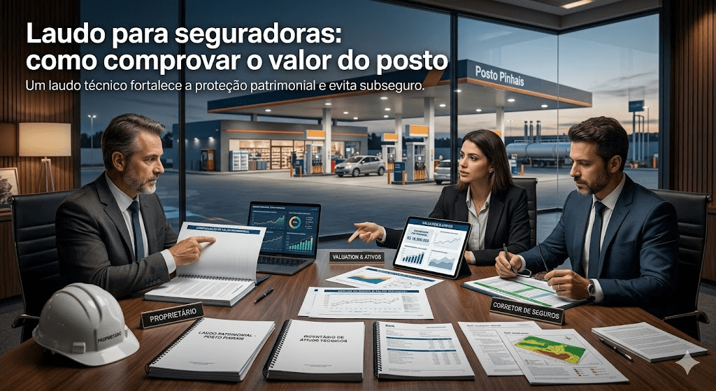 Laudo para seguradoras: como comprovar o valor do posto