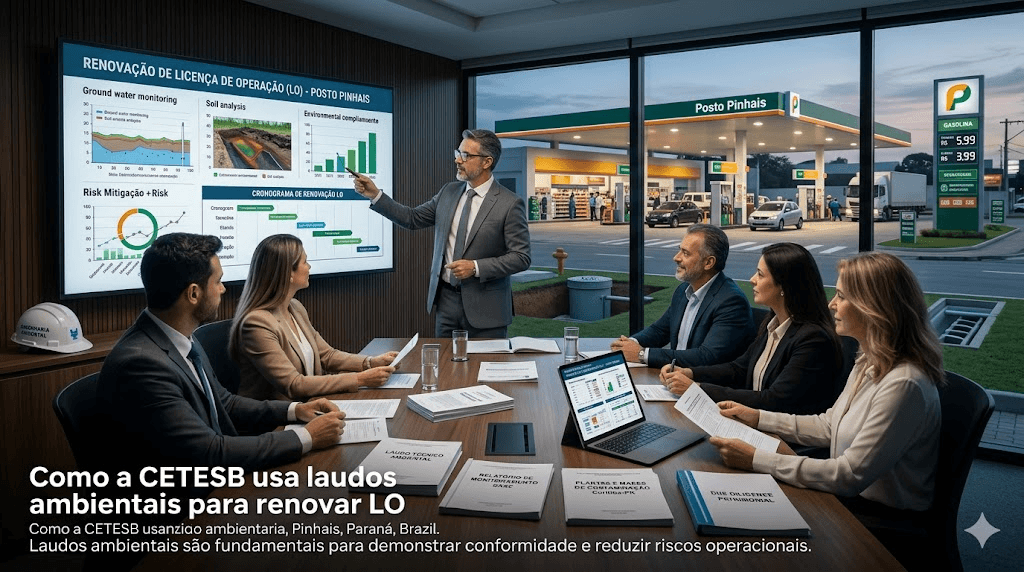 Como a CETESB usa laudos ambientais para renovar a LO