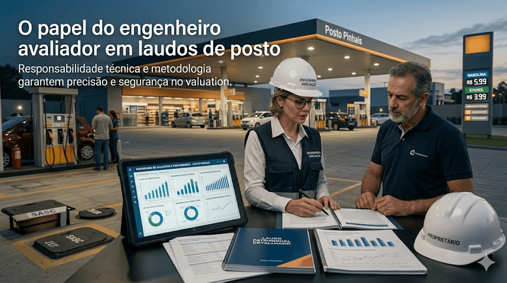 O Papel do Engenheiro Avaliador em Laudos de Posto de Combustível: Por que Não Basta Ser Corretor ou Técnico em Segurança