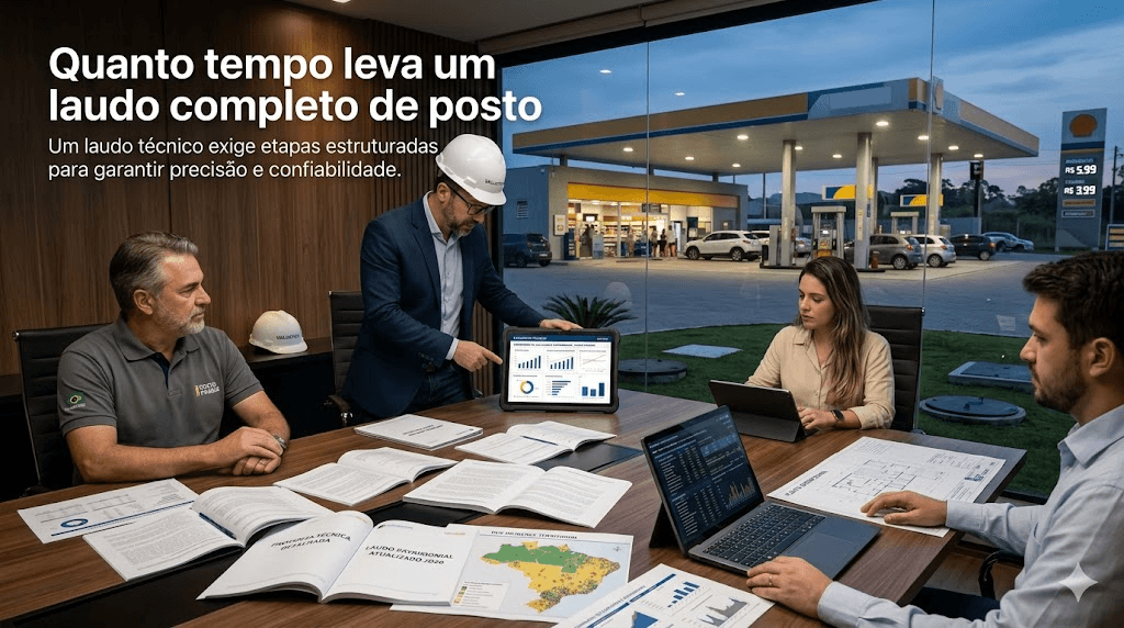 Quanto Tempo Leva um Laudo Completo de Posto de Combustível? Cronograma Real por Etapa (Da Vistoria à Entrega)