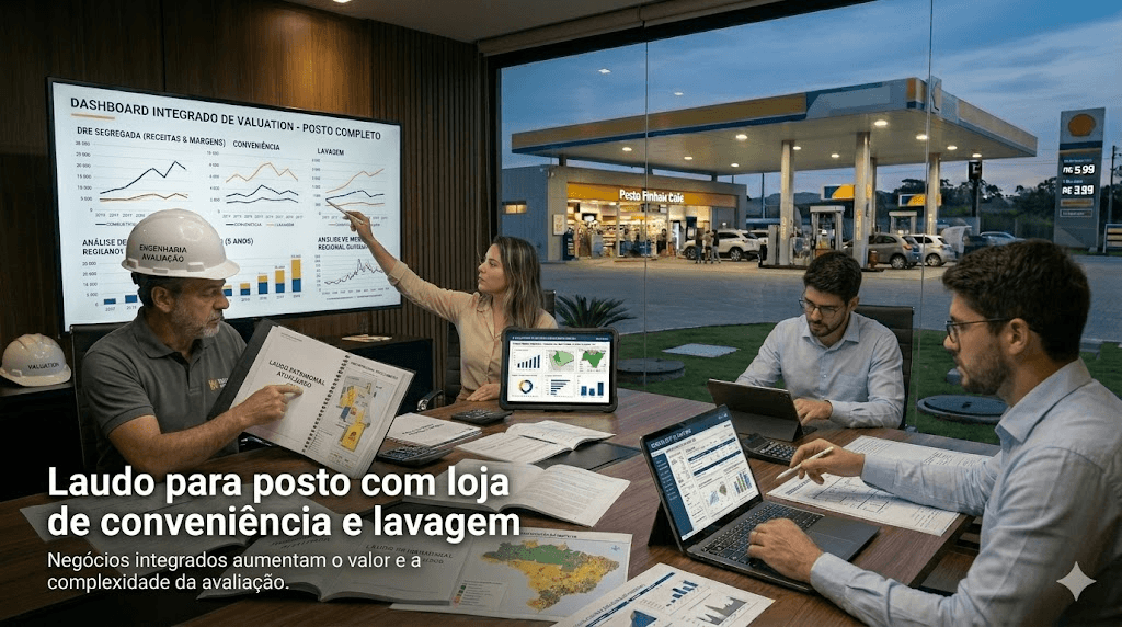 Laudo para Posto com Loja de Conveniência e Lavagem: Como Avaliar um Ativo Multifuncional