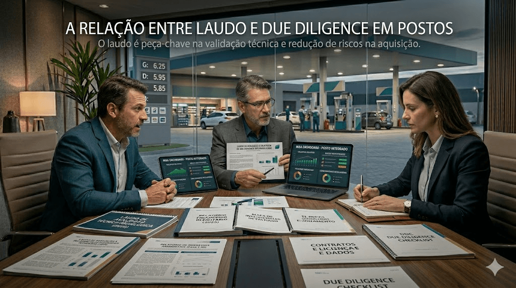 A Relação entre Laudo e Due Diligence em Postos: Por que Um Não Substitui o Outro (e Como Se Complementam)