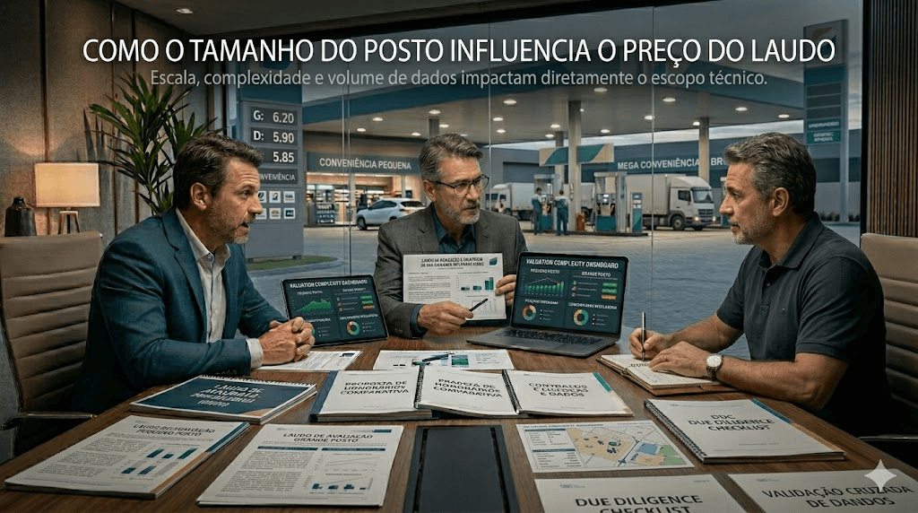 Como o Tamanho do Posto Influencia o Preço do Laudo: O Que Realmente Impacta o Custo da Avaliação