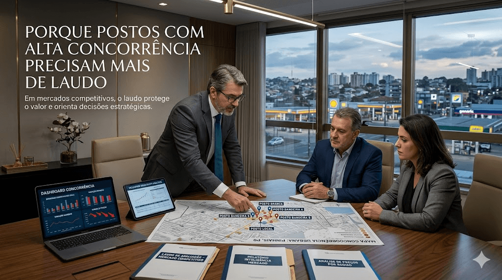 Por Que Postos com Alta Concorrência Precisam Mais de Laudo: O Risco de Não Saber o que Vale o Seu Negócio