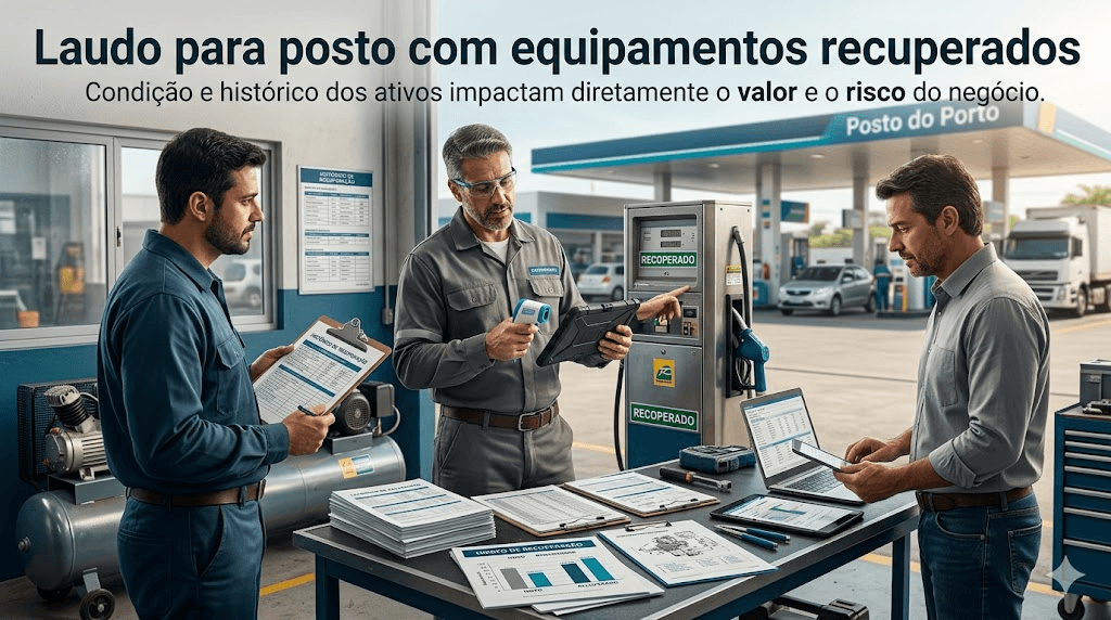 Laudo para Posto com Equipamentos Recuperados: Como Avaliar Bombas, Tanques e Sistemas Reformados