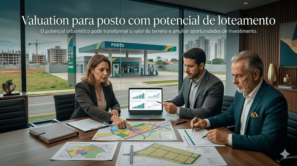 Posto com Potencial de Loteamento: Como Avaliar um Ativo que Vale Mais que o Posto (e que o Terreno)