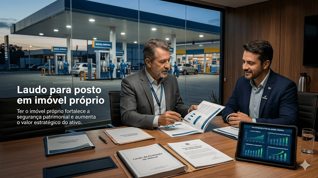 Posto em Imóvel Próprio: Por Que o Laudo de Avaliação Precisa Separar o Negócio do Tijolo