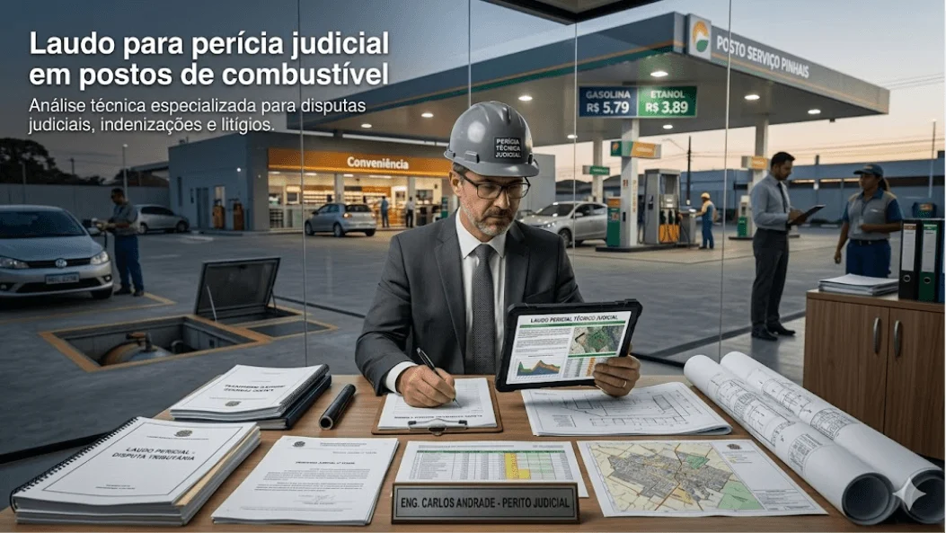 Laudo para perícia judicial em postos de combustível