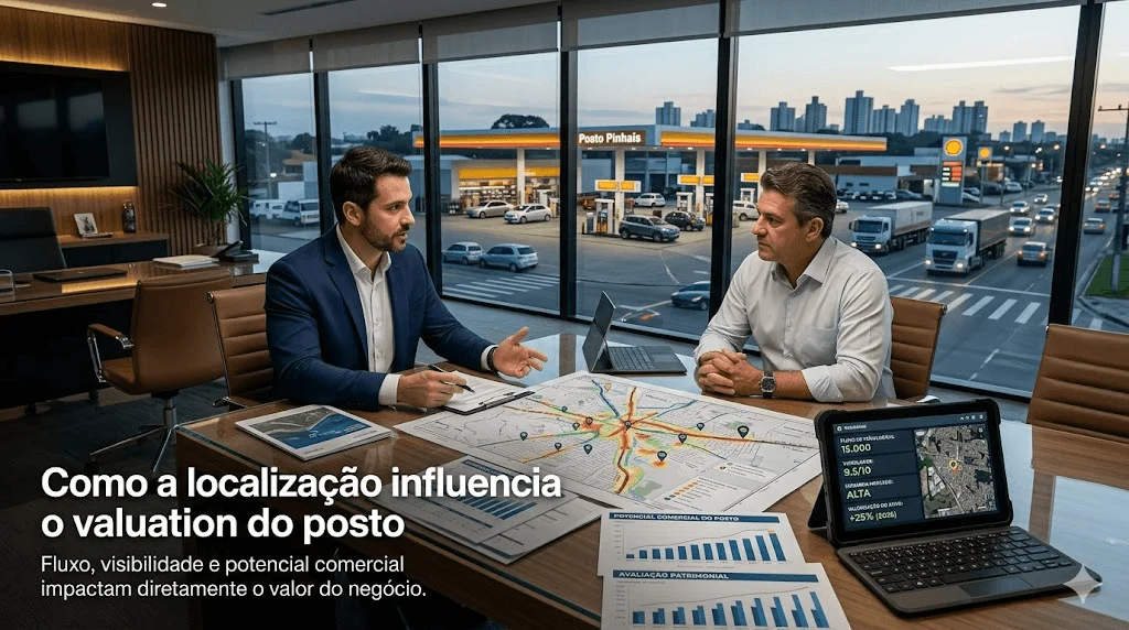 Como a localização influencia o valuation do posto