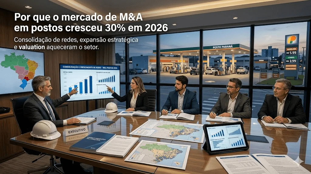 Por que o mercado de M&A em postos cresceu 30% em 2026