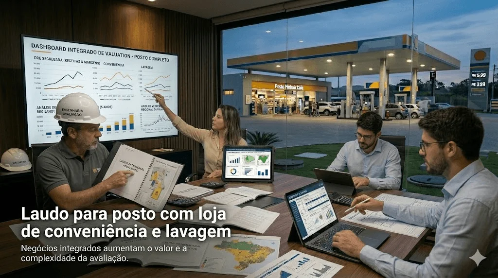 Laudo para Posto com Loja de Conveniência e Lavagem: Como Avaliar um Ativo Multifuncional