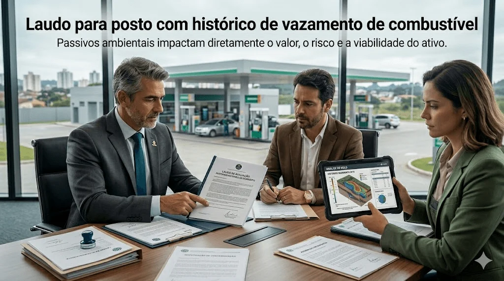 Laudo para Posto com Histórico de Vazamento de Combustível: Como Avaliar, Precificar e Regularizar um Ativo com Passivo Ambiental