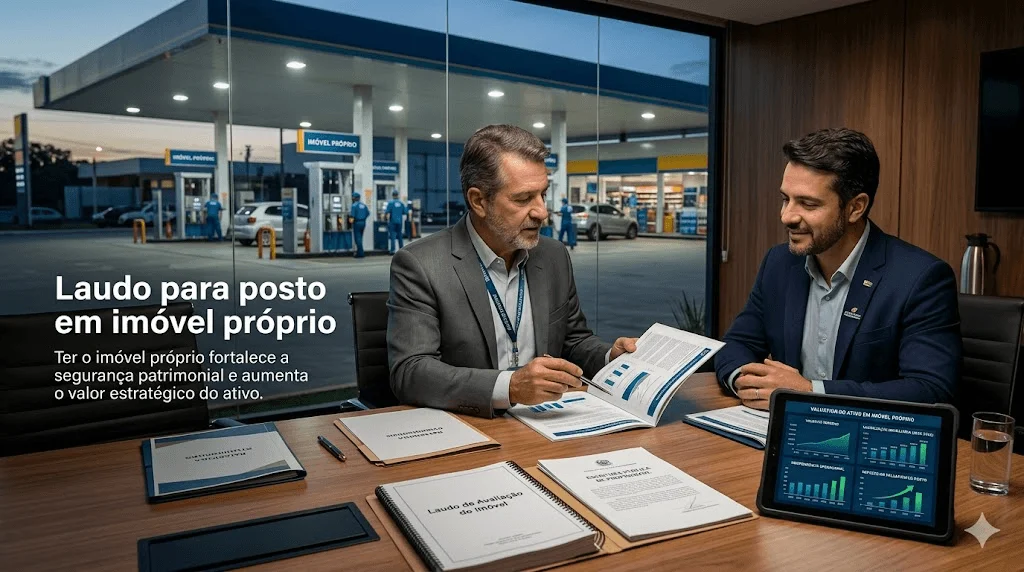 Posto em Imóvel Próprio: Por Que o Laudo de Avaliação Precisa Separar o Negócio do Tijolo