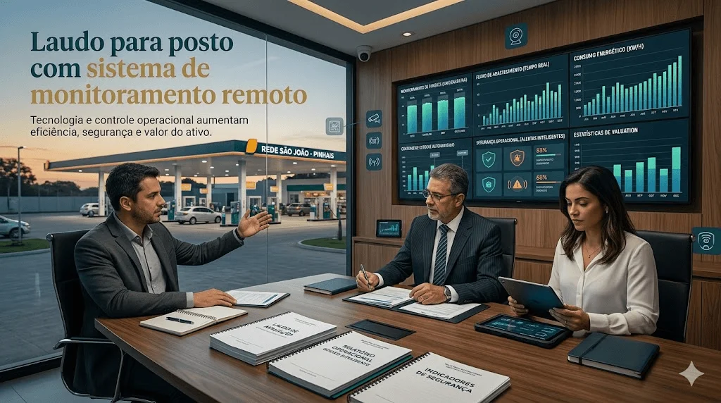 Laudo para Posto com Sistema de Monitoramento Remoto: Como Avaliar Tecnologia, Segurança e Valor de Mercado